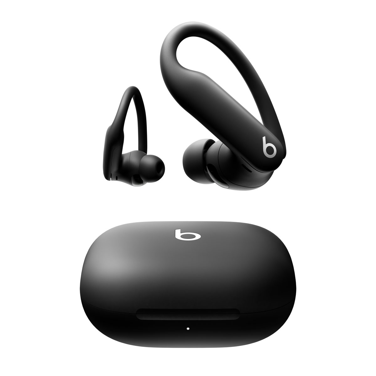 极速黑 Powerbeats Pro 2 的特写。